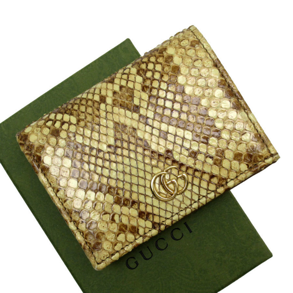 Gucci Bifold Brown Python Wallet - image 2